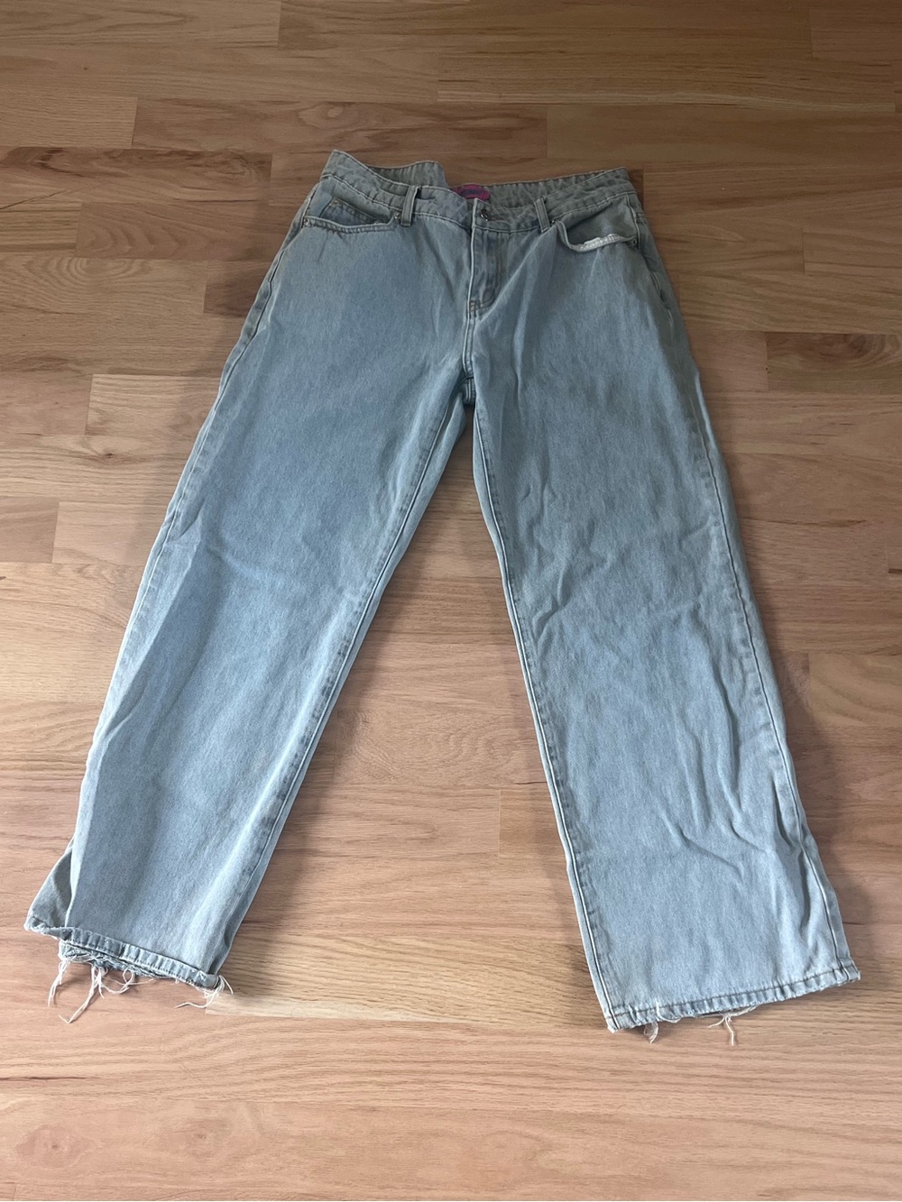 Edikted Light Blue Women's Straight-Leg Jeans